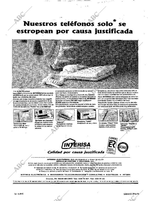 ABC MADRID 29-06-1996 página 16
