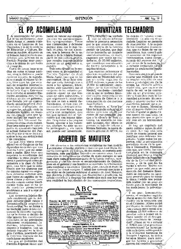 ABC MADRID 29-06-1996 página 19