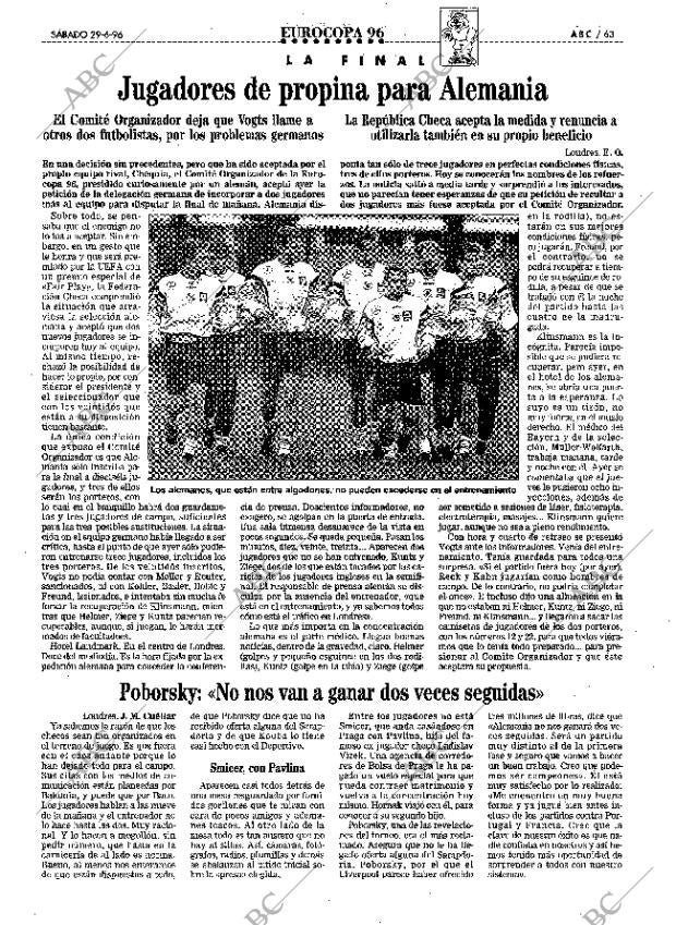 ABC MADRID 29-06-1996 página 63
