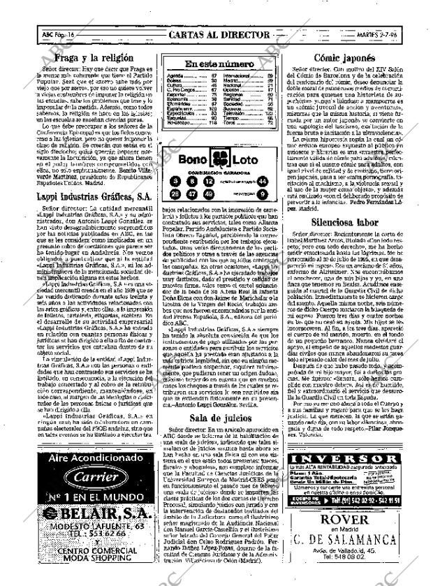 ABC MADRID 02-07-1996 página 16
