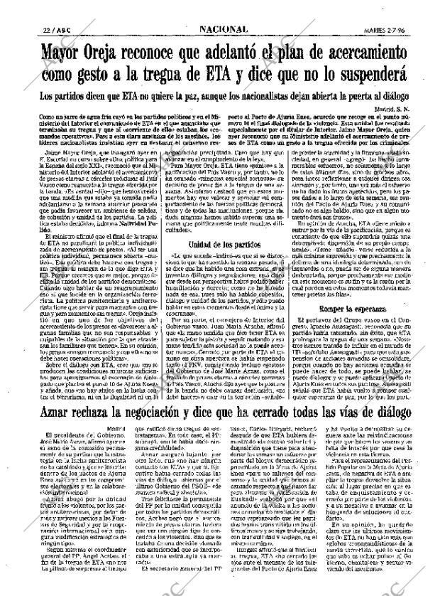 ABC MADRID 02-07-1996 página 22