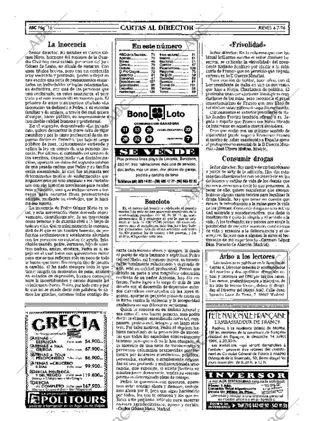 ABC MADRID 04-07-1996 página 16