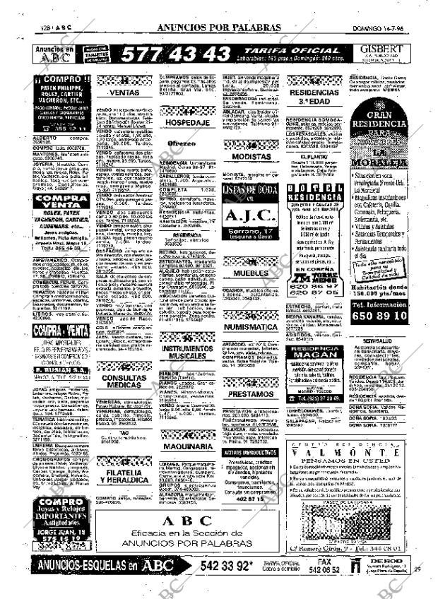 ABC MADRID 14-07-1996 página 128