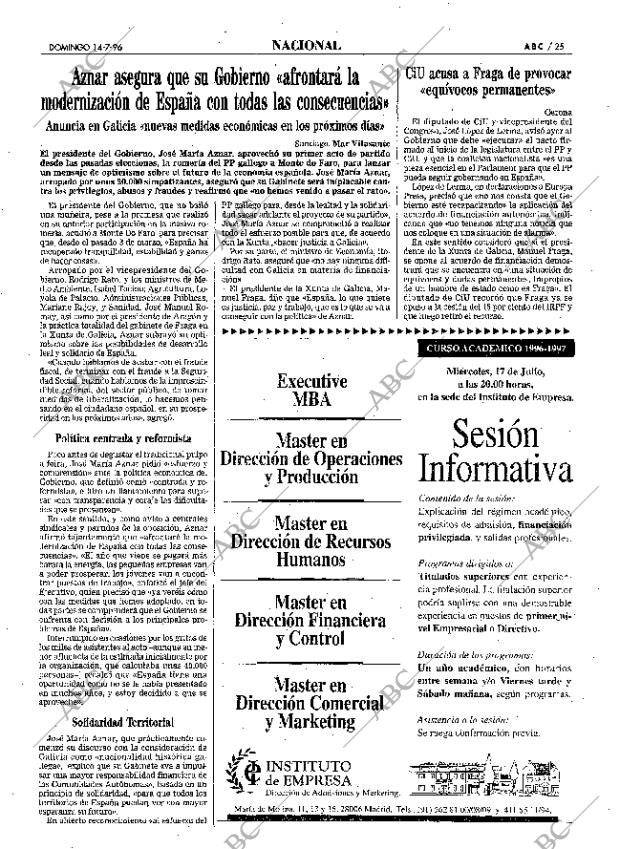 ABC MADRID 14-07-1996 página 25