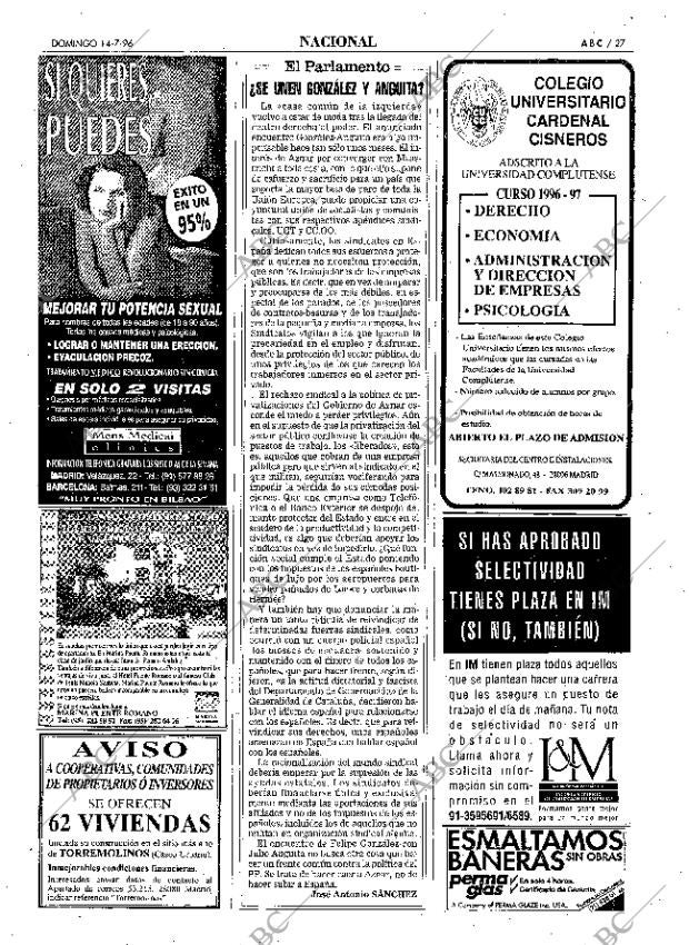 ABC MADRID 14-07-1996 página 27