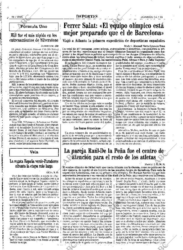 ABC MADRID 14-07-1996 página 86