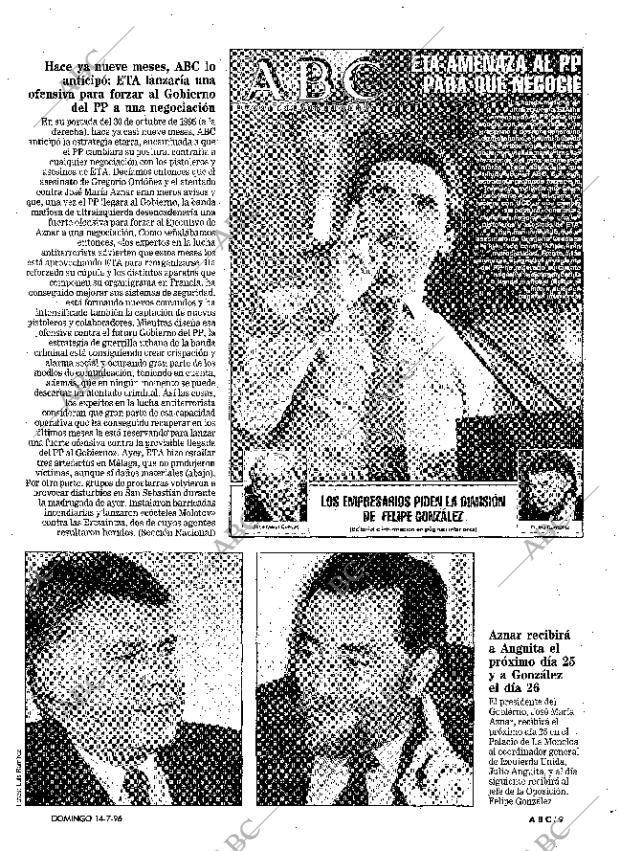 ABC MADRID 14-07-1996 página 9