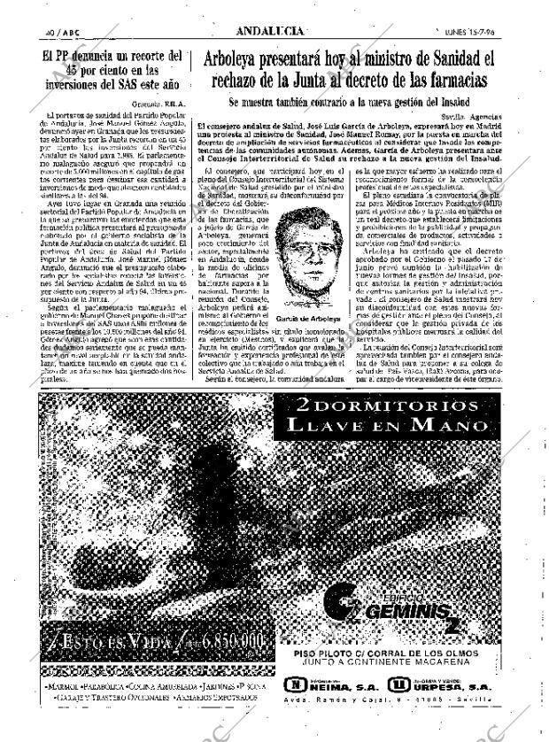 ABC SEVILLA 15-07-1996 página 40