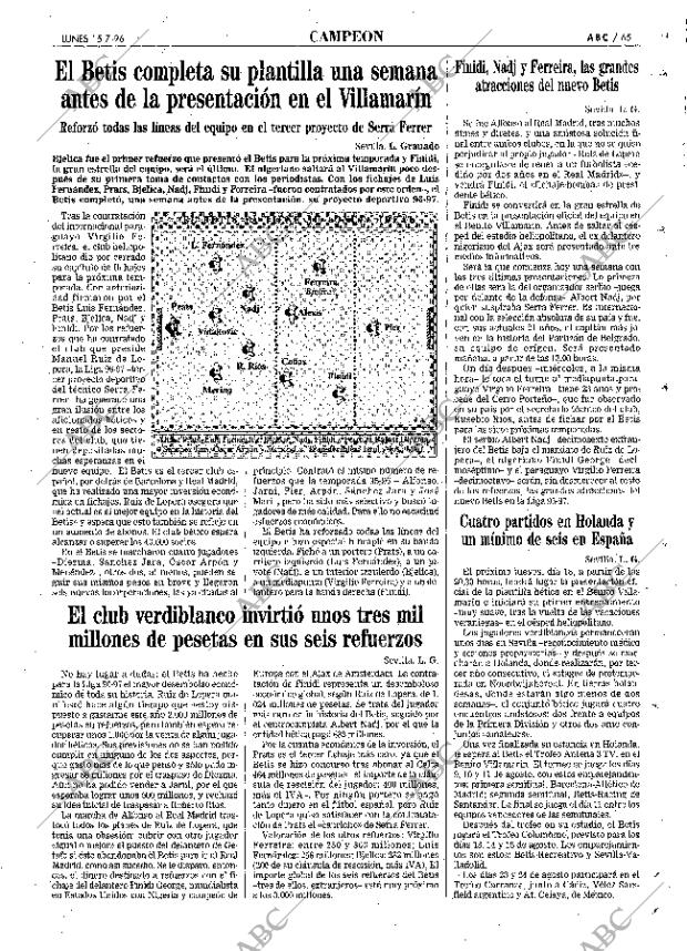 ABC SEVILLA 15-07-1996 página 65