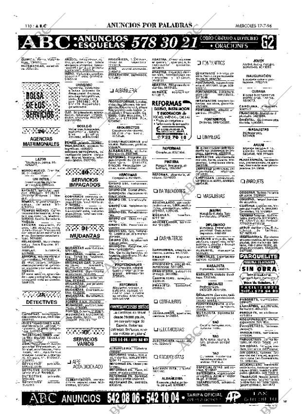 ABC MADRID 17-07-1996 página 110