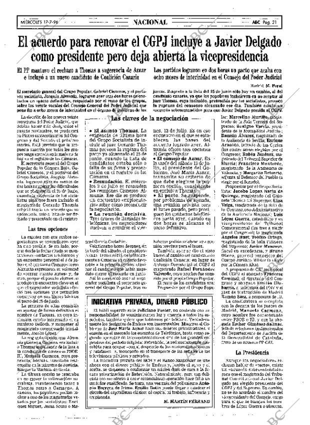 ABC MADRID 17-07-1996 página 21