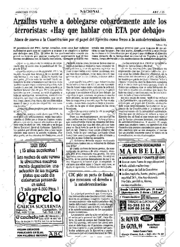 ABC MADRID 17-07-1996 página 25