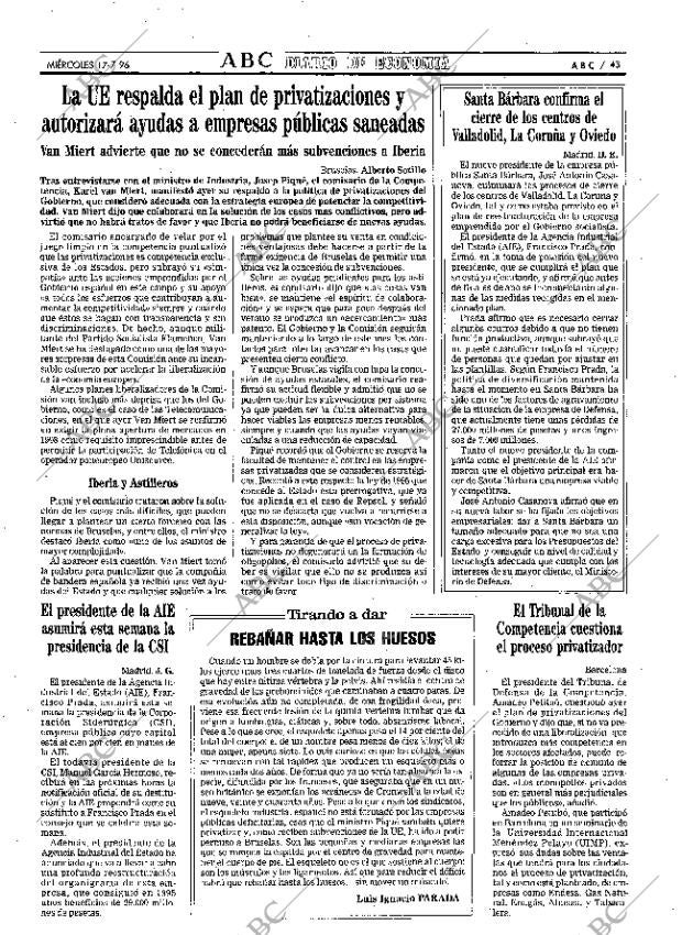 ABC MADRID 17-07-1996 página 43