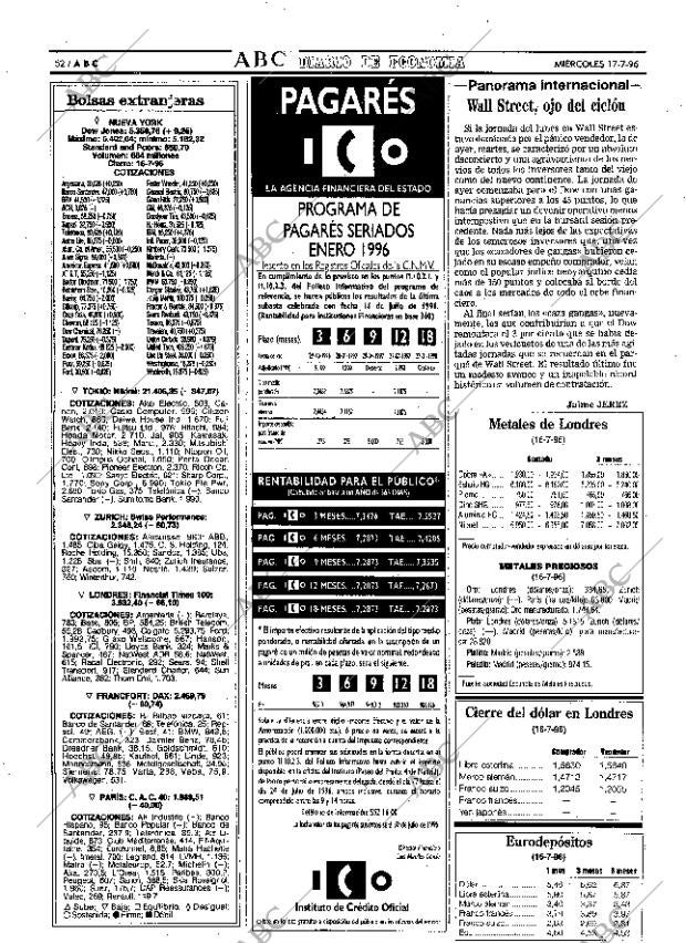 ABC MADRID 17-07-1996 página 52
