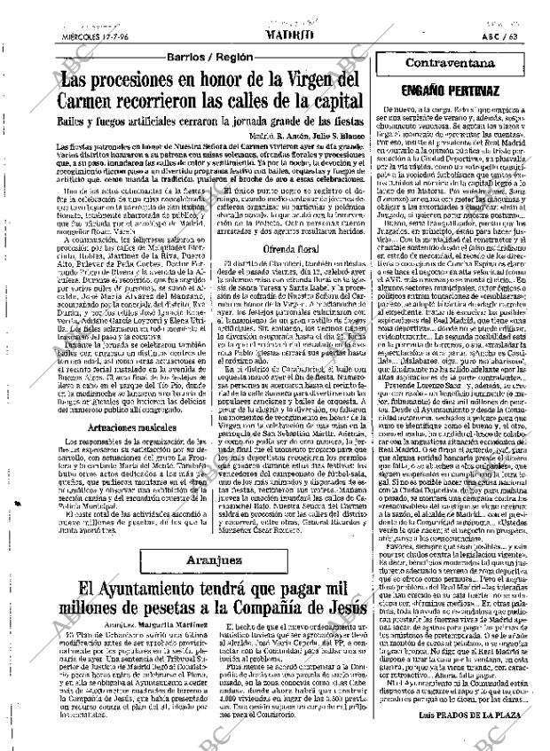 ABC MADRID 17-07-1996 página 63