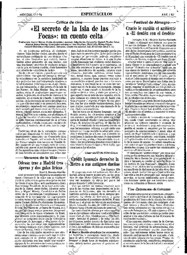 ABC MADRID 17-07-1996 página 85