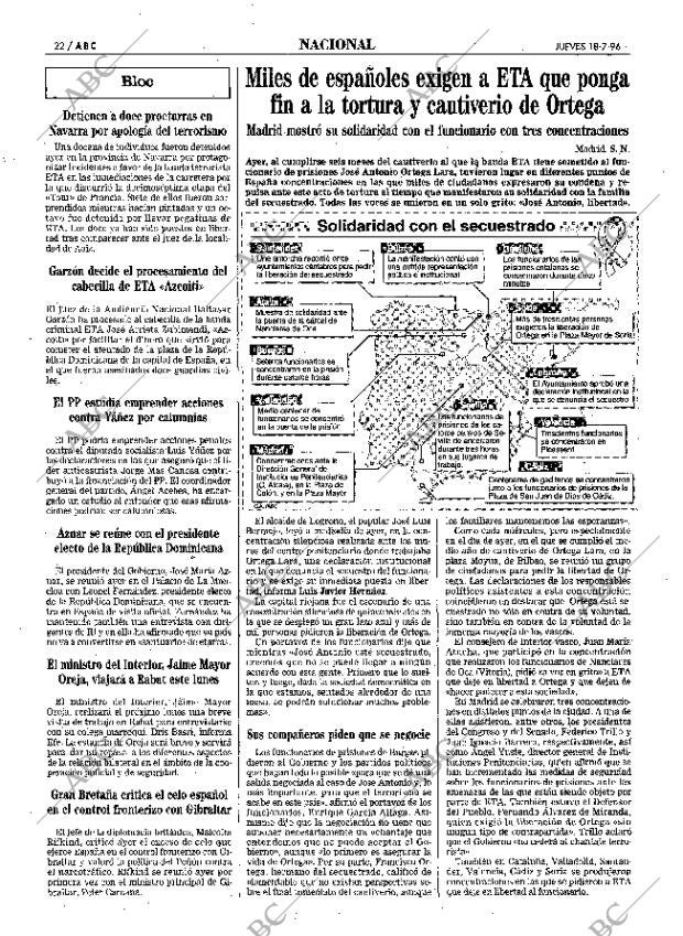 ABC MADRID 18-07-1996 página 22