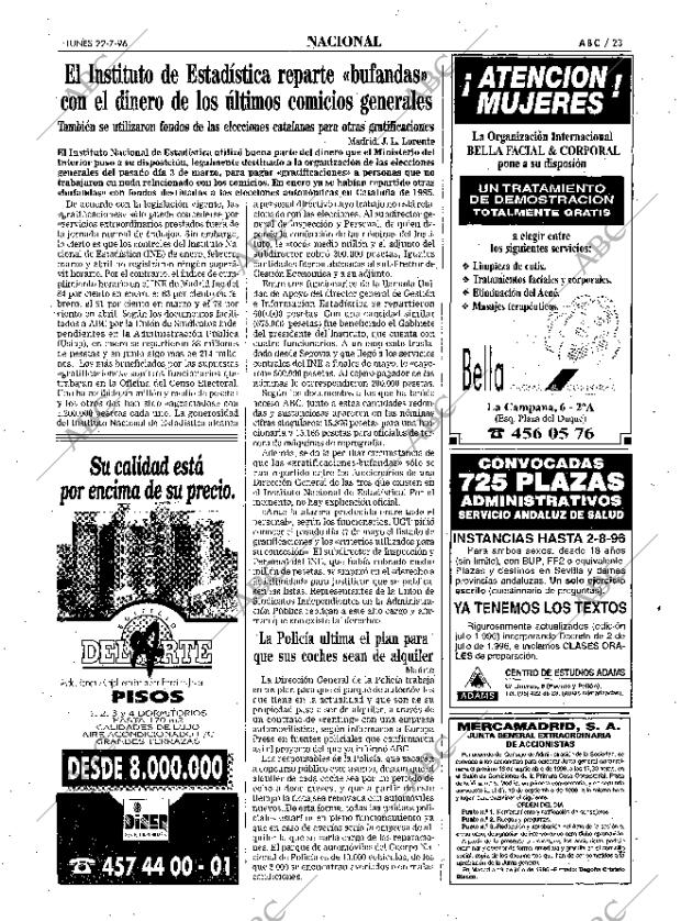 ABC SEVILLA 22-07-1996 página 23