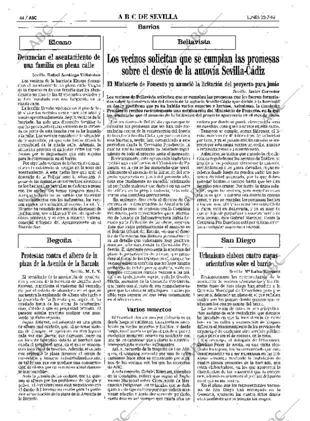 ABC SEVILLA 22-07-1996 página 44