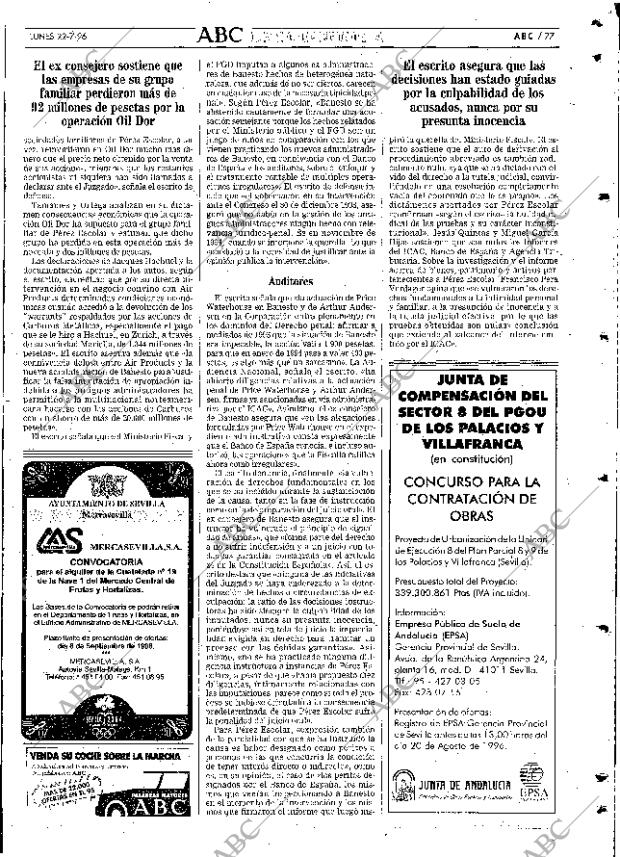 ABC SEVILLA 22-07-1996 página 77
