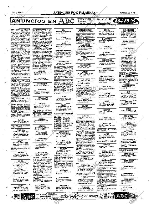 ABC MADRID 23-07-1996 página 104