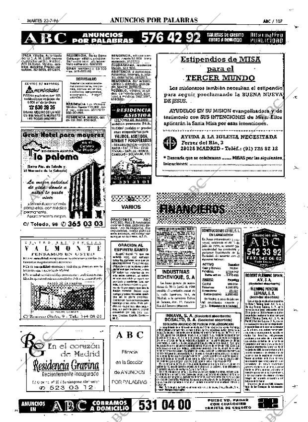 ABC MADRID 23-07-1996 página 107