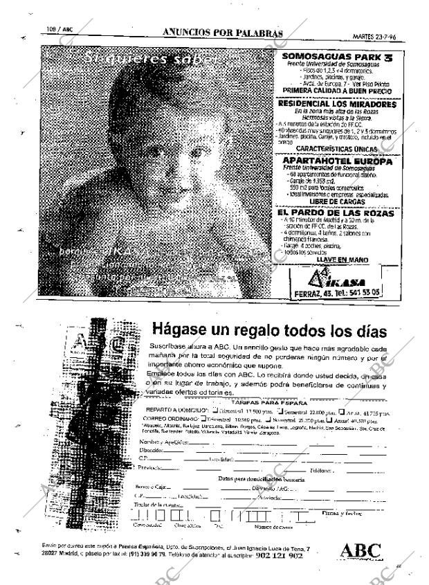 ABC MADRID 23-07-1996 página 108