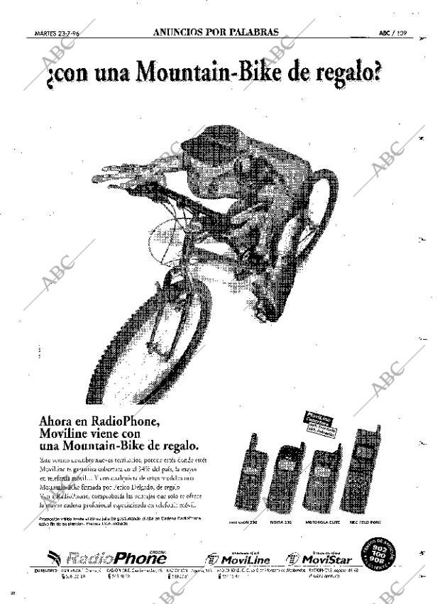 ABC MADRID 23-07-1996 página 109