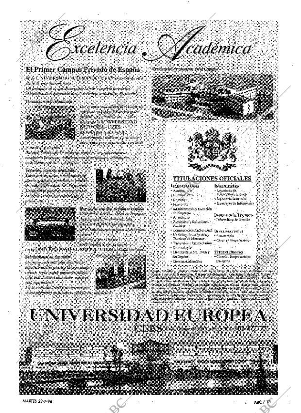 ABC MADRID 23-07-1996 página 13