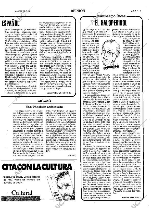 ABC MADRID 23-07-1996 página 19