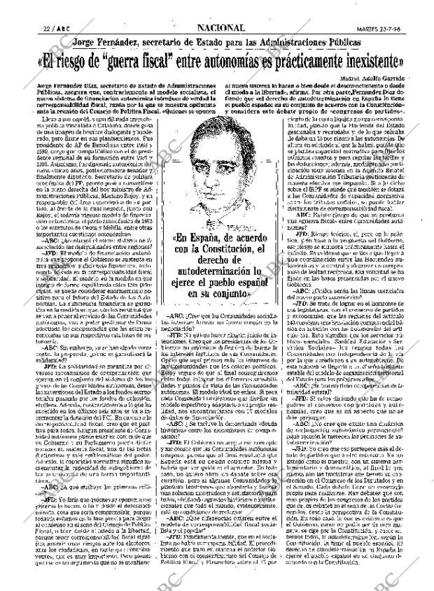 ABC MADRID 23-07-1996 página 22