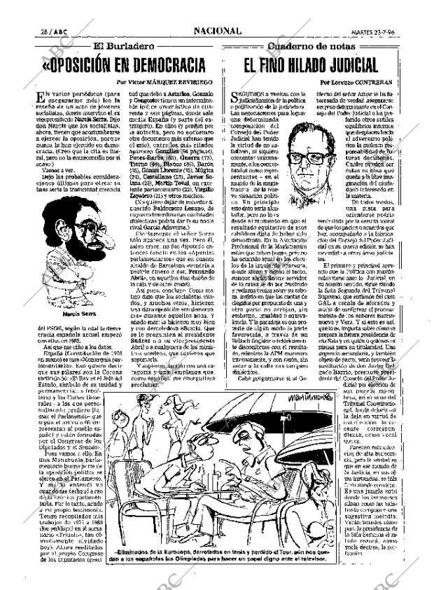 ABC MADRID 23-07-1996 página 28