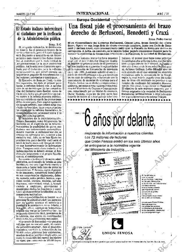 ABC MADRID 23-07-1996 página 31