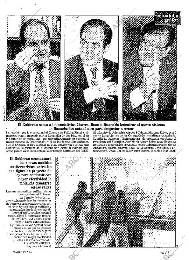 ABC MADRID 23-07-1996 página 5