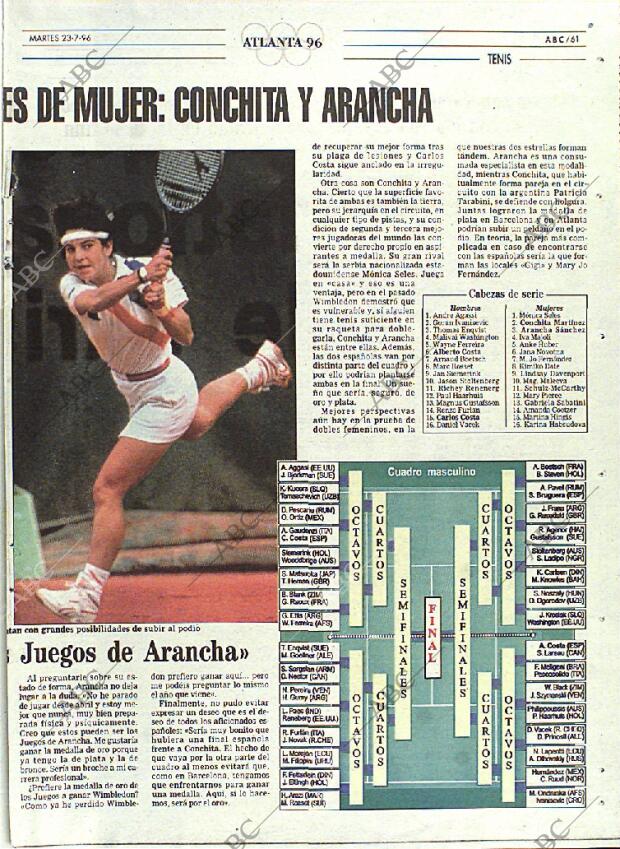 ABC MADRID 23-07-1996 página 61