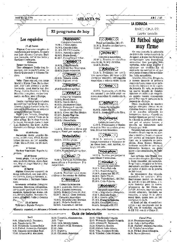 ABC MADRID 23-07-1996 página 65