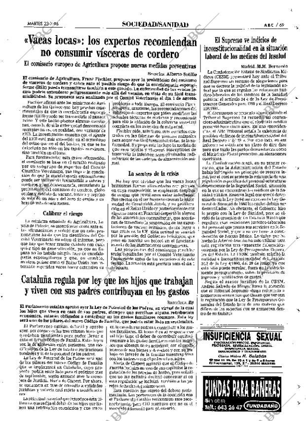 ABC MADRID 23-07-1996 página 69