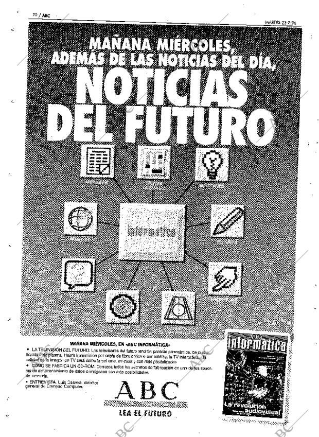 ABC MADRID 23-07-1996 página 70