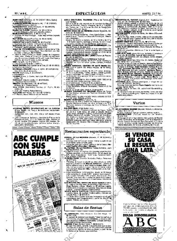 ABC MADRID 23-07-1996 página 80
