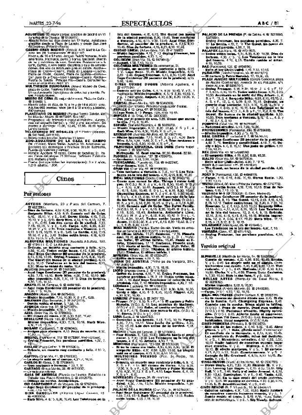 ABC MADRID 23-07-1996 página 81