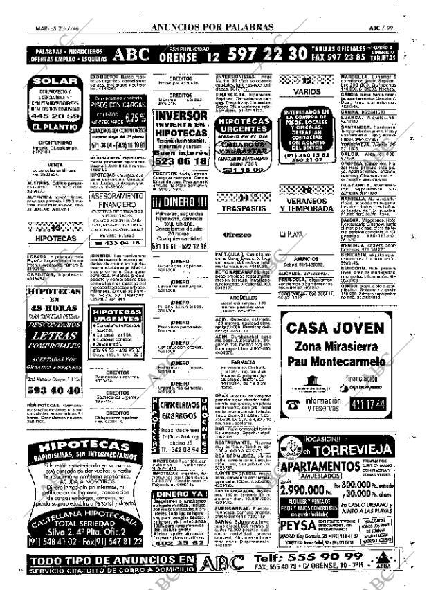 ABC MADRID 23-07-1996 página 99