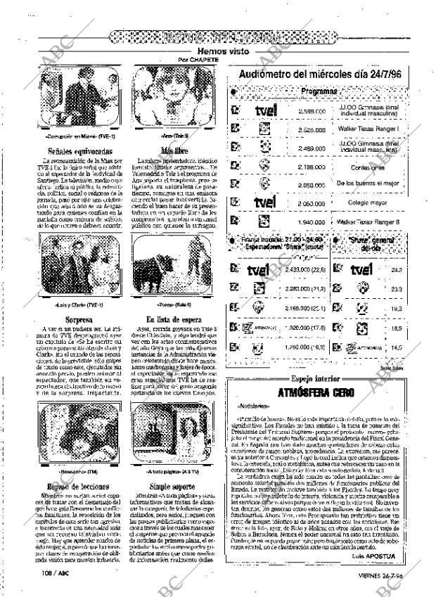 ABC MADRID 26-07-1996 página 108