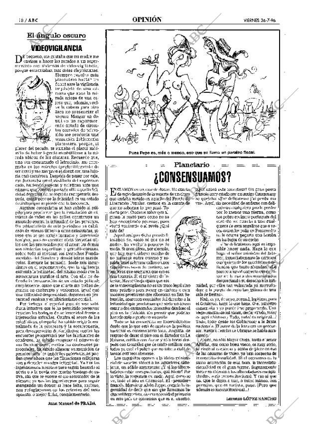 ABC MADRID 26-07-1996 página 18