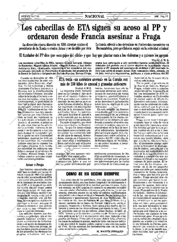 ABC MADRID 26-07-1996 página 19