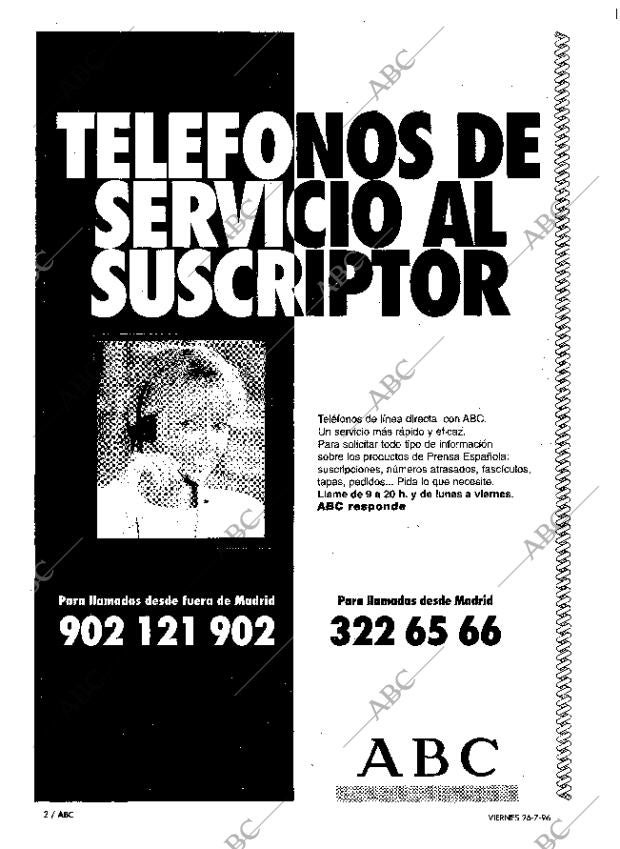 ABC MADRID 26-07-1996 página 2