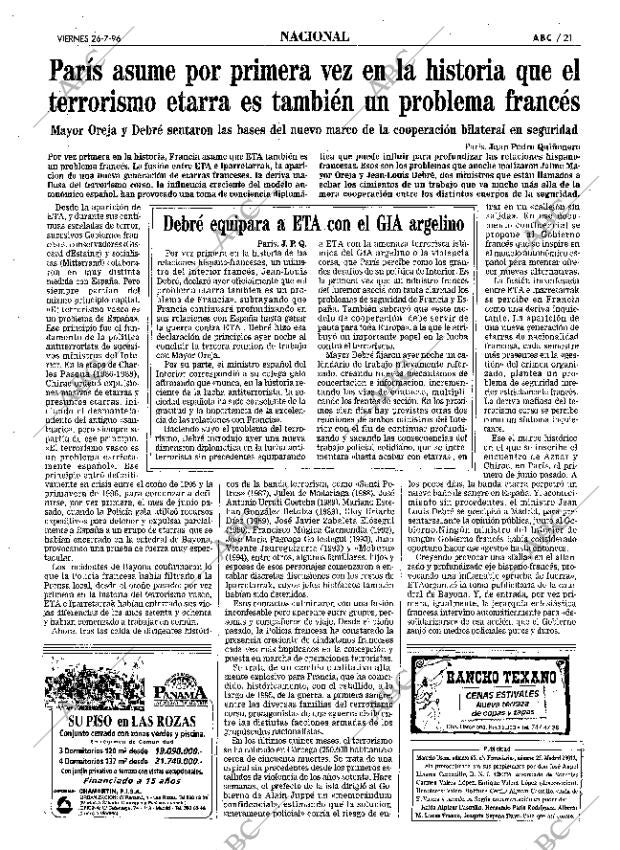 ABC MADRID 26-07-1996 página 21