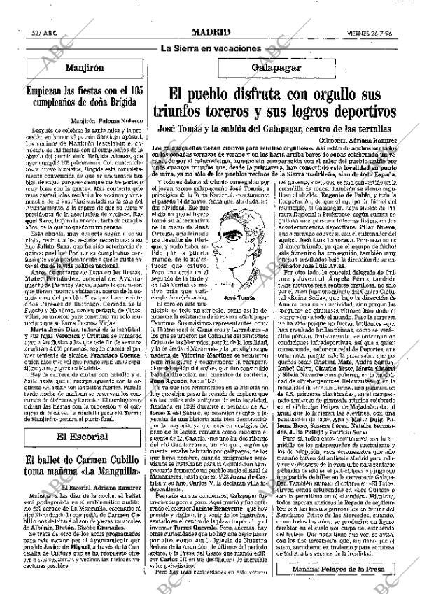 ABC MADRID 26-07-1996 página 52