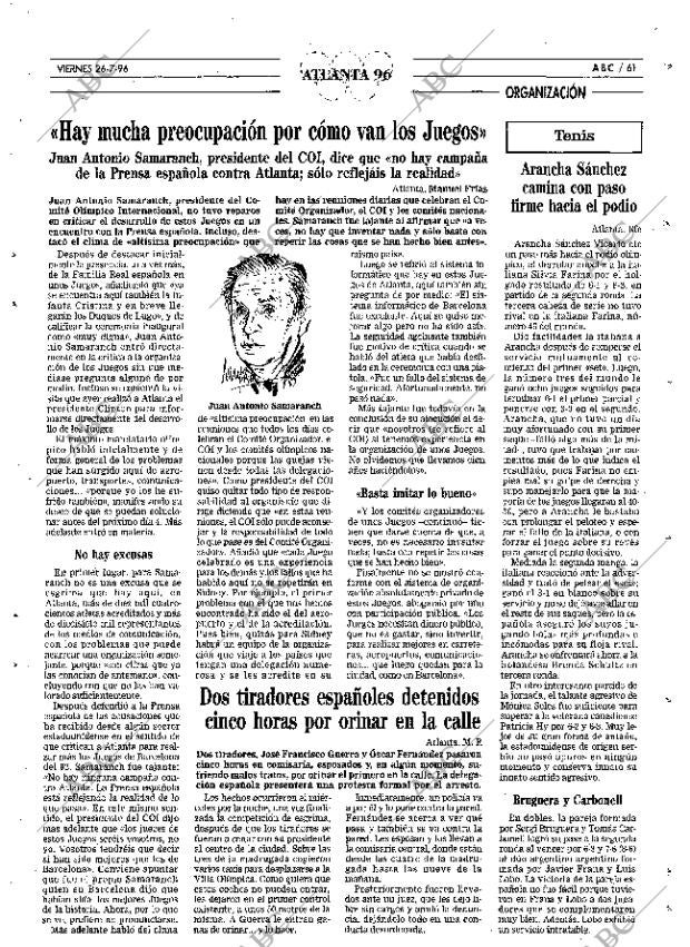 ABC MADRID 26-07-1996 página 61