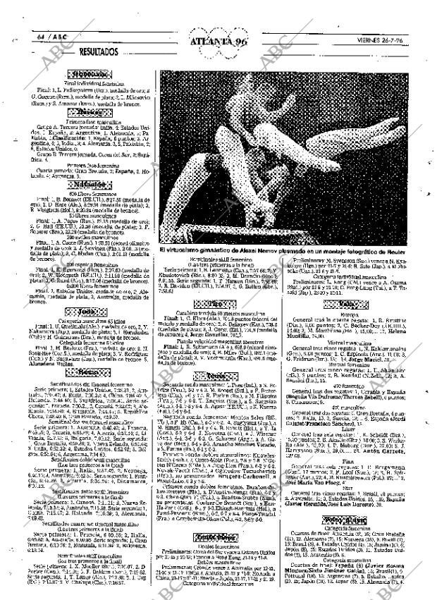 ABC MADRID 26-07-1996 página 64