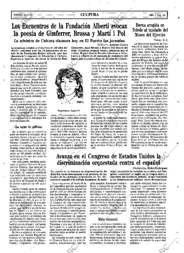 ABC MADRID 26-07-1996 página 65